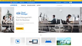 linksys.com screenshot