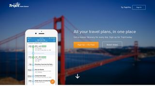 tripit.com screenshot