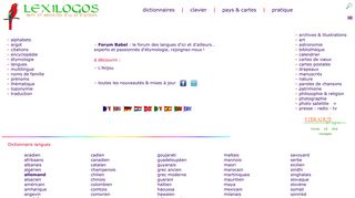 lexilogos.com screenshot