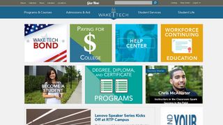 waketech.edu screenshot