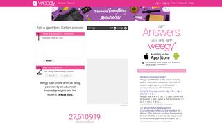 weegy.com screenshot