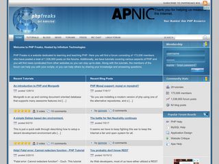 phpfreaks.com screenshot