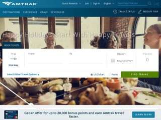 amtrak.com screenshot