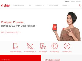 airtel.in screenshot
