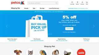 petco.com screenshot