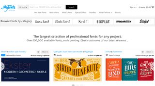 myfonts.com screenshot