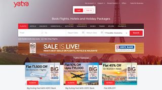 yatra.com screenshot