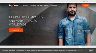 payoneer.com screenshot