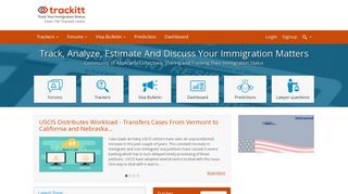 trackitt.com screenshot