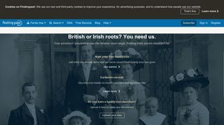 findmypast.com screenshot