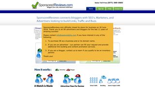 sponsoredreviews.com screenshot