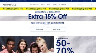 aeropostale.com screenshot