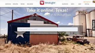 texas.gov screenshot