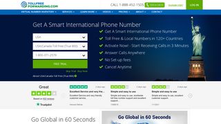 tollfreeforwarding.com screenshot