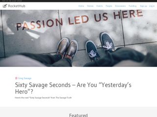 rockethub.com screenshot