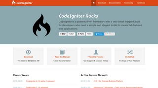 codeigniter.com screenshot